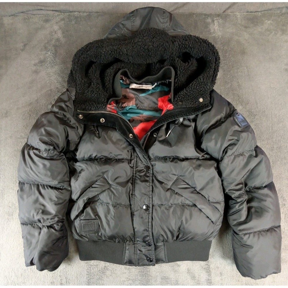 New COACH Women's Black Short Down‎ Puffer Jacket Size-S, $400 (62%) Off MSRP